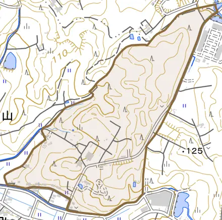 福井とその周辺の地図。町の範囲を重ねている