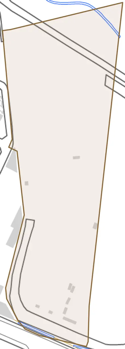 楠町大字如意とその周辺の地図。町の範囲を重ねている