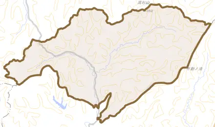 内川浅見内とその周辺の地図。町の範囲を重ねている