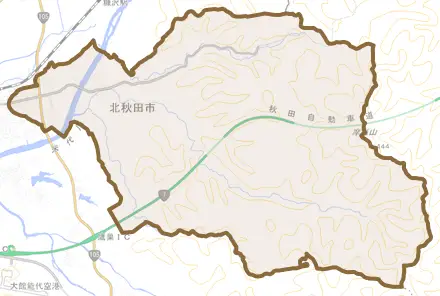栄とその周辺の地図。町の範囲を重ねている