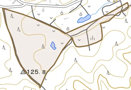 字赤坂とその周辺の地図。町の範囲を重ねている