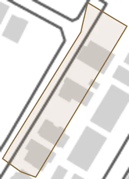 高柳とその周辺の地図。町の範囲を重ねている