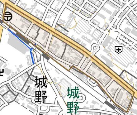 若富士町とその周辺の地図。町の範囲を重ねている
