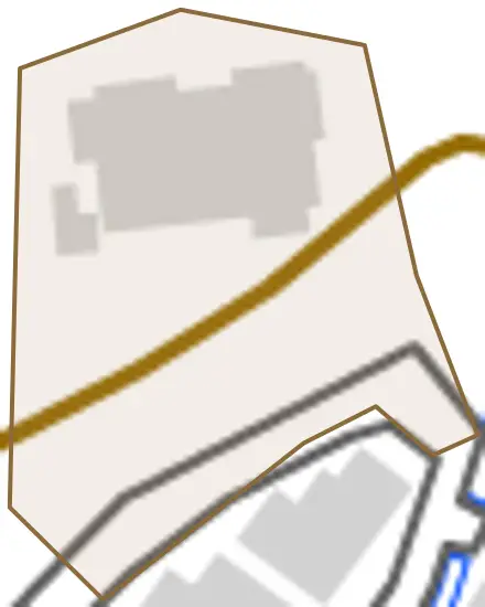 童子丸町とその周辺の地図。町の範囲を重ねている