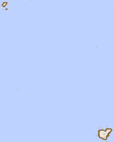 大島とその周辺の地図。町の範囲を重ねている
