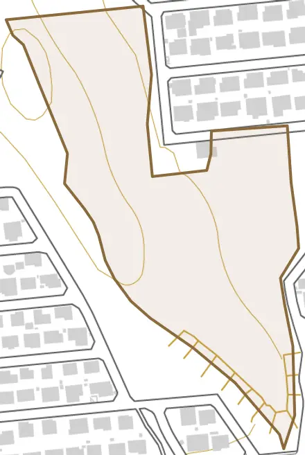 常磐上湯長谷町とその周辺の地図。町の範囲を重ねている