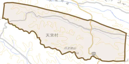 大字大里とその周辺の地図。町の範囲を重ねている