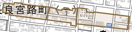 長良宮路町とその周辺の地図。町の範囲を重ねている