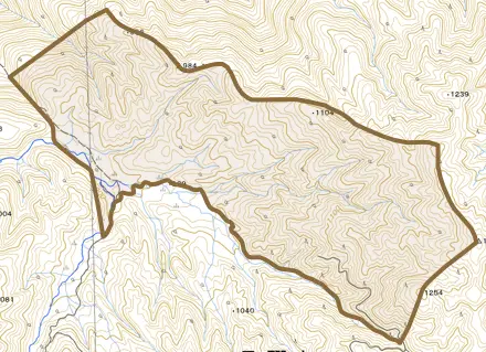 神岡町笈破とその周辺の地図。町の範囲を重ねている