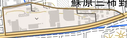 那加桐野外二ケ所大字入会地とその周辺の地図。町の範囲を重ねている