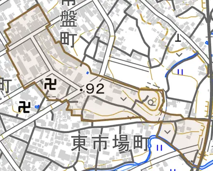 相生町とその周辺の地図。町の範囲を重ねている
