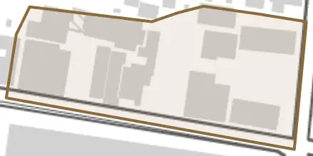 いろは町とその周辺の地図。町の範囲を重ねている