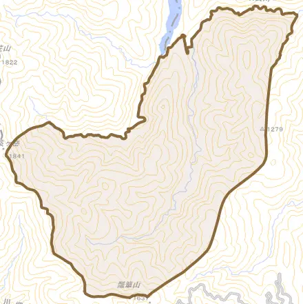 大字加須良とその周辺の地図。町の範囲を重ねている