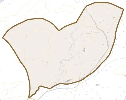 字共和とその周辺の地図。町の範囲を重ねている