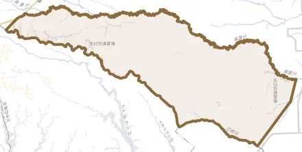 矢臼別とその周辺の地図。町の範囲を重ねている