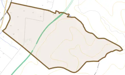 光珠内町上中の沢とその周辺の地図。町の範囲を重ねている