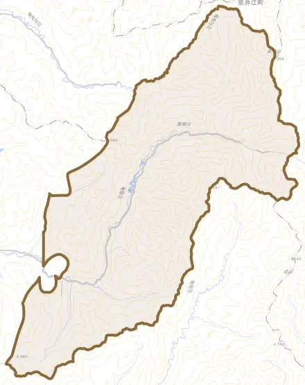 東美唄町とその周辺の地図。町の範囲を重ねている