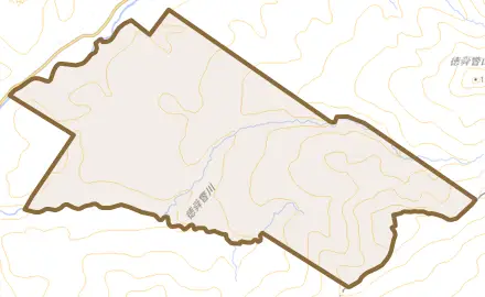 大滝区円山町とその周辺の地図。町の範囲を重ねている
