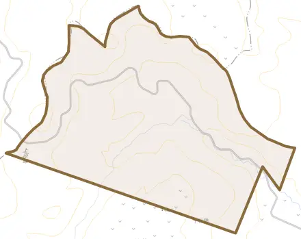 白竜とその周辺の地図。町の範囲を重ねている