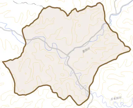 字曙とその周辺の地図。町の範囲を重ねている