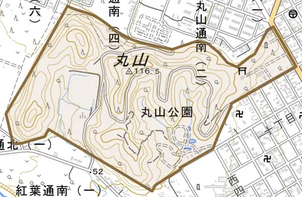 茂寄とその周辺の地図。町の範囲を重ねている