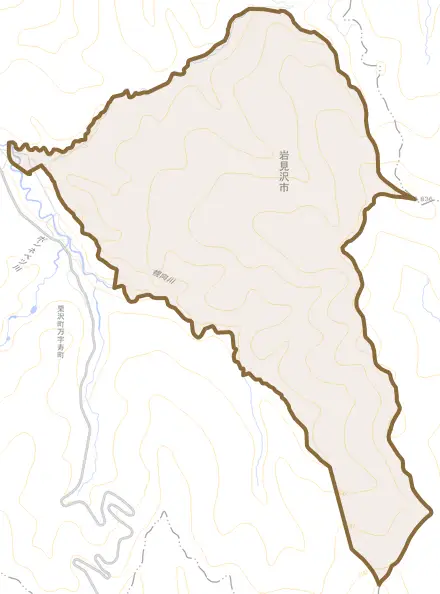 栗沢町万字幸町とその周辺の地図。町の範囲を重ねている