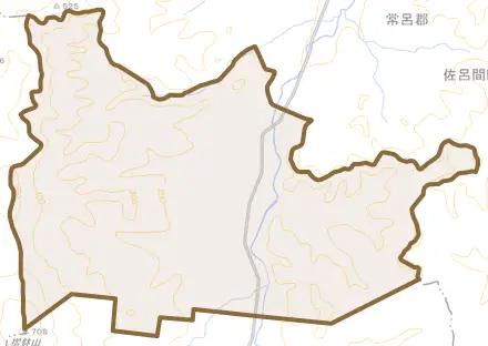 留辺蘂町花園とその周辺の地図。町の範囲を重ねている