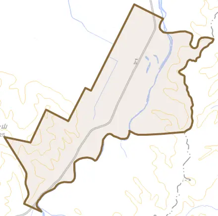 常呂町字豊川とその周辺の地図。町の範囲を重ねている