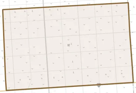 字旭とその周辺の地図。町の範囲を重ねている