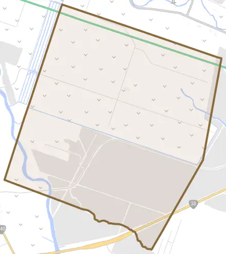 音羽とその周辺の地図。町の範囲を重ねている