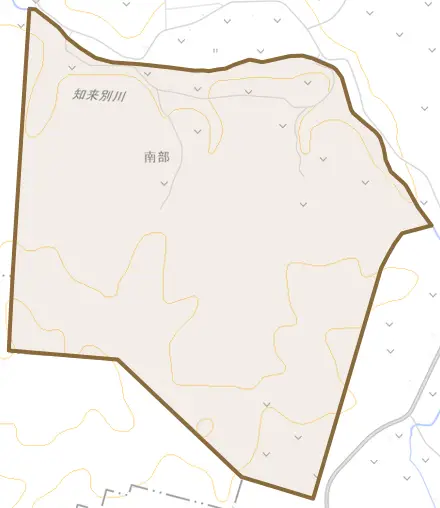 南部とその周辺の地図。町の範囲を重ねている