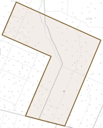 字栄とその周辺の地図。町の範囲を重ねている