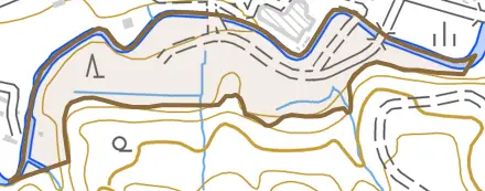 幌内月光町とその周辺の地図。町の範囲を重ねている