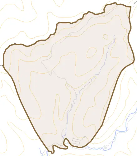 奔別本沢町とその周辺の地図。町の範囲を重ねている