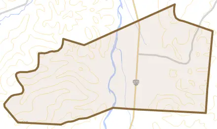 上渚滑町中渚滑とその周辺の地図。町の範囲を重ねている