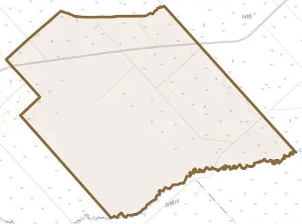 字当幌とその周辺の地図。町の範囲を重ねている