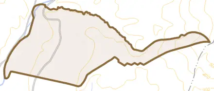 字新栄とその周辺の地図。町の範囲を重ねている