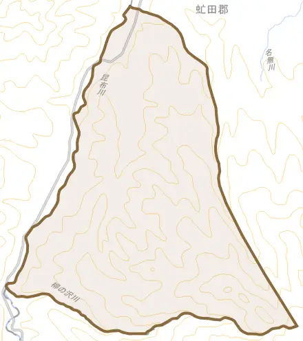 字桂台とその周辺の地図。町の範囲を重ねている