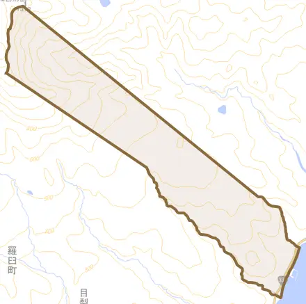 麻布町とその周辺の地図。町の範囲を重ねている