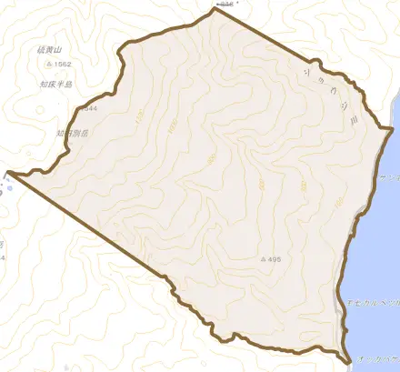 岬町とその周辺の地図。町の範囲を重ねている
