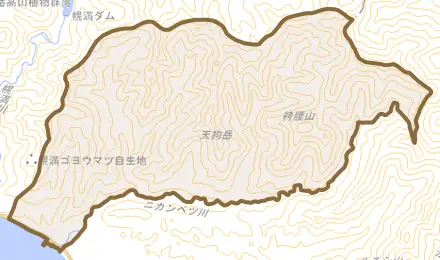 字旭とその周辺の地図。町の範囲を重ねている