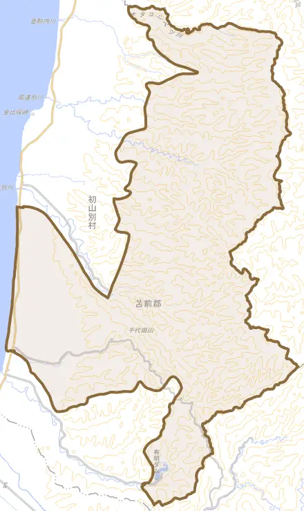 字栄とその周辺の地図。町の範囲を重ねている