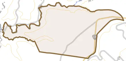 香川とその周辺の地図。町の範囲を重ねている