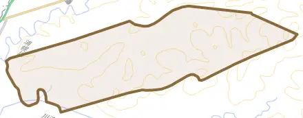 字恩根内とその周辺の地図。町の範囲を重ねている
