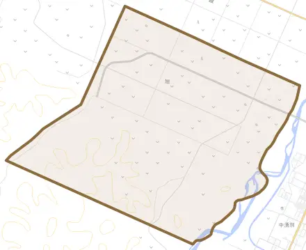 旭とその周辺の地図。町の範囲を重ねている