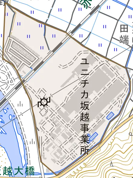 高野とその周辺の地図。町の範囲を重ねている