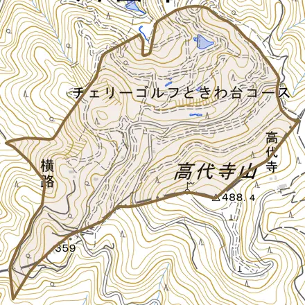 横路とその周辺の地図。町の範囲を重ねている