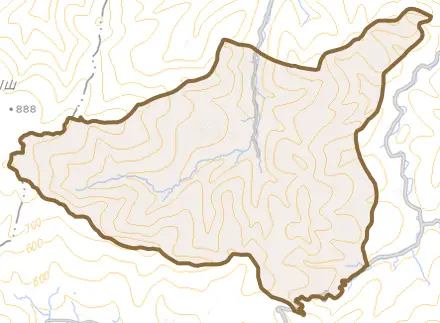 竹野町三原とその周辺の地図。町の範囲を重ねている