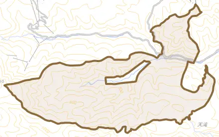 出合とその周辺の地図。町の範囲を重ねている