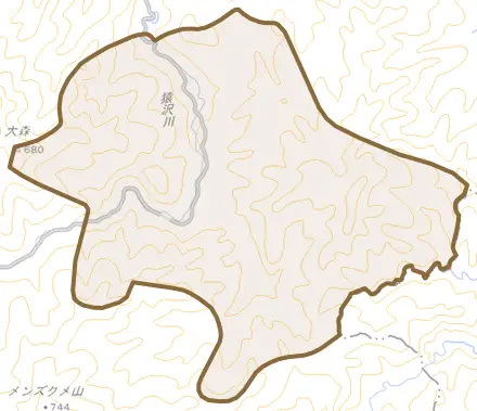 猿沢とその周辺の地図。町の範囲を重ねている
